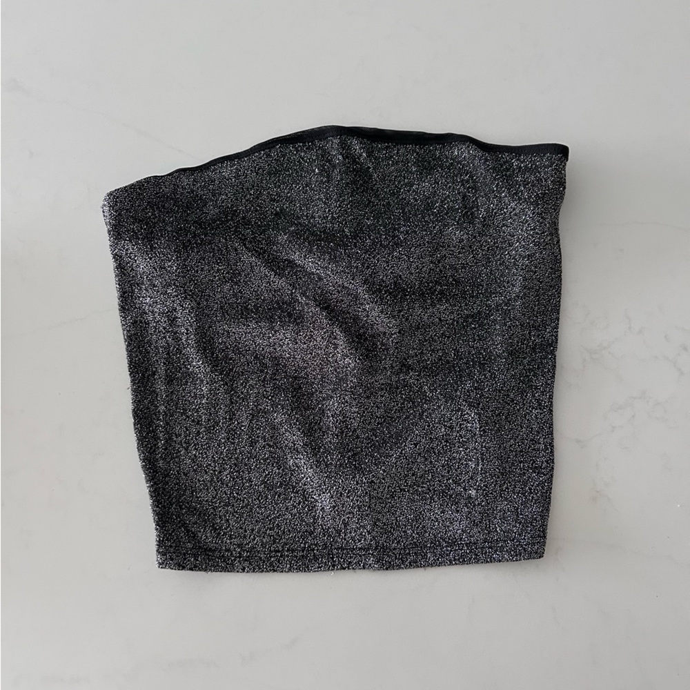 Urban Outfitters Sparkly Black Tube Top EUC